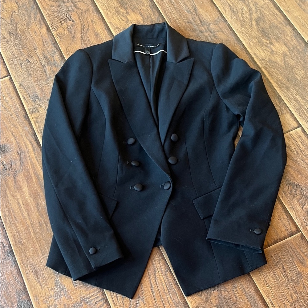 White House Black Market Elegant Black Jacket - Size 4